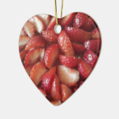 Erdbeerscheiben, gesunder Imbiss, Rotes Obst Keramikornament (Links)