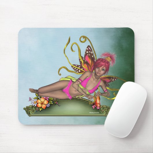 Erdbeerschmetterlings-Fee Mousepad (Mit Mouse)