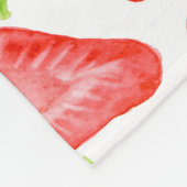 Erdbeerschnitzel Fleecedecke (Ecke)