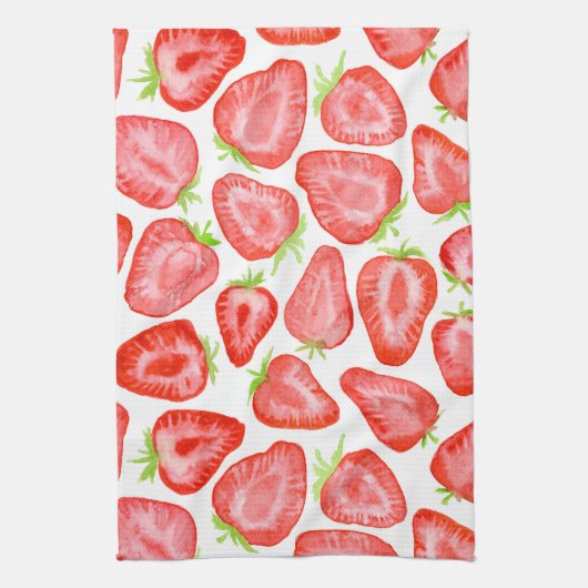 Erdbeerschnitzel Handtuch (Vertikal)