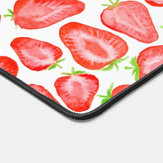 Erdbeerschnitzel Schreibtischunterlage (Ecke)