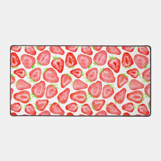 Erdbeerschnitzel Schreibtischunterlage (Vorderseite)