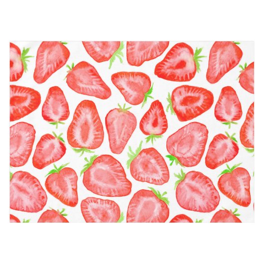 Erdbeerschnitzel Tischdecke (Vorderseite (Horizontal))