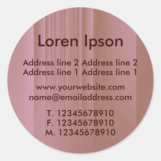 Erdbeerschokolade Business / Profil Runder Aufkleber (Vorderseite)