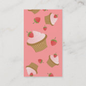 Erdbeerschokolade Cupcakes Visitenkarte (Rückseite)