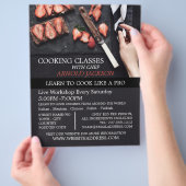 Erdbeerschokolade, Werbung für Kochkurse Flyer (Hand)