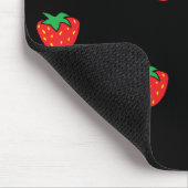 Erdbeerschwarzes Mousepad (Ecke)