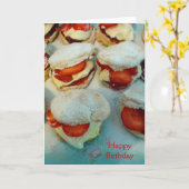 Erdbeerscones/-kuchen Karte (Gelbe Blume)