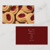 Erdbeershortbread-Plätzchen-Visitenkarten Visitenkarte (Vorne/Hinten)