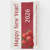 Erdbeersilvester Rot Banner (Vertikal)