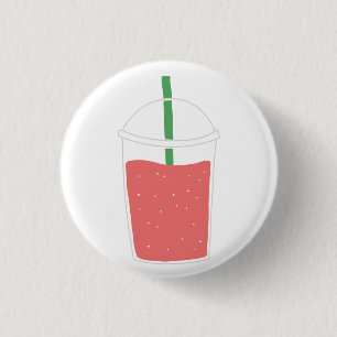 Erdbeersmoothie-Eiskaltgetränk-Liebhabergeschenk Button