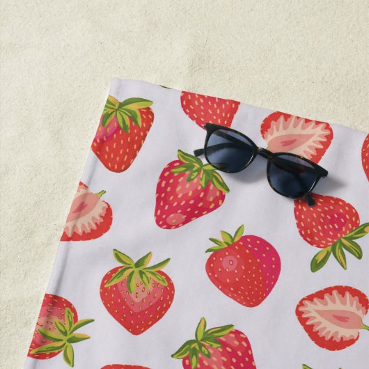 Erdbeersommer Strandtuch (Beispiel)