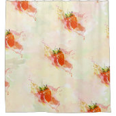 Erdbeerspritzen! Aquarell Duschvorhang (Vorderseite)