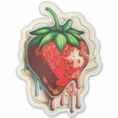 Erdbeersticker Aufkleber (Vorderseite)