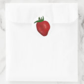 Erdbeersticker Runder Aufkleber (Tasche)