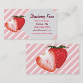 Erdbeerstreifen Visitenkarte (Vorne/Hinten)