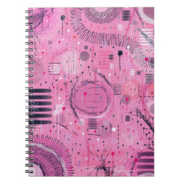 Erdbeersundae-Abstract-Art  Notizblock