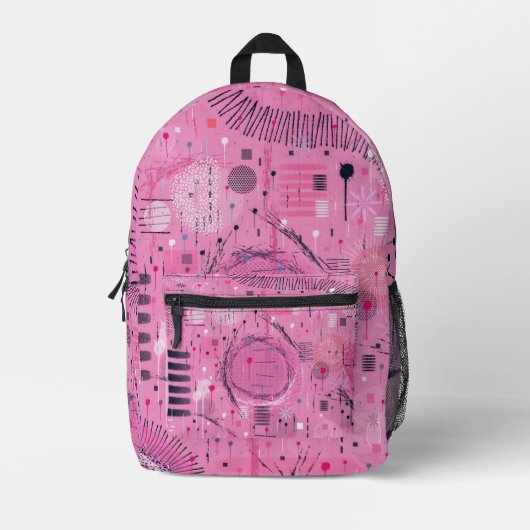 Erdbeersundae-Abstrakte Kunst Bedruckter Rucksack (Vorderseite)