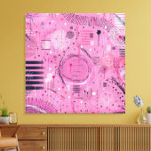 Erdbeersundae-Abstrakte Kunst Leinwanddruck (Insitu (Wohnzimmer))