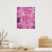 Erdbeersundae-Abstrakte Kunst Poster (Küche)