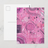 Erdbeersundae-Abstrakte Kunst Postkarte (Vorne/Hinten)