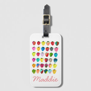 Erdbeersüße niedliche Fruchtfarbe Gepäckanhänger