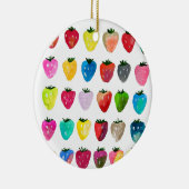 Erdbeersüße niedliche Fruchtfarbe Keramik Ornament (Rechts)