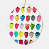 Erdbeersüße niedliche Fruchtfarbe Keramik Ornament (Links)