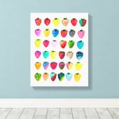 Erdbeersüße niedliche Fruchtfarbe Leinwanddruck (Insitu (Holzboden))