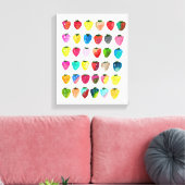 Erdbeersüße niedliche Fruchtfarbe Leinwanddruck (Insitu (Wohnzimmer))