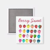 Erdbeersüße niedliche Fruchtfarbe Magnet (Vorderseite/Rückseite)