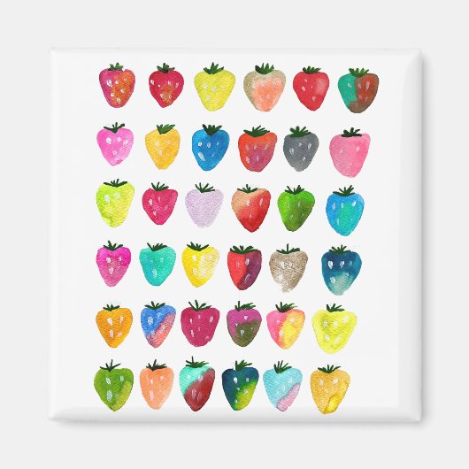 Erdbeersüße niedliche Fruchtfarbe Magnet (Vorne)
