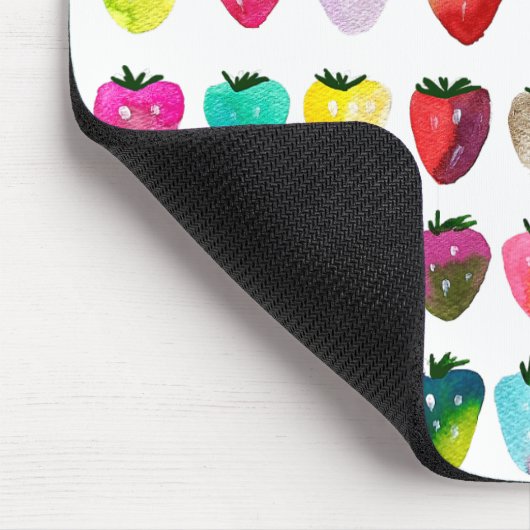 Erdbeersüße niedliche Fruchtfarbe Mousepad (Ecke)