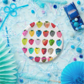 Erdbeersüße niedliche Fruchtfarbe Pappteller (Party)