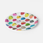 Erdbeersüße niedliche Fruchtfarbe Pappteller (Schrägansicht)