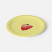 Erdbeersüße niedliche Fruchtfarbe Pappteller (Schrägansicht)