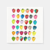 Erdbeersüße niedliche Fruchtfarbe Serviette (Vorderseite)