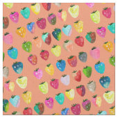 Erdbeersüße niedliche Fruchtfarbe Stoff (Nahaufnahme)