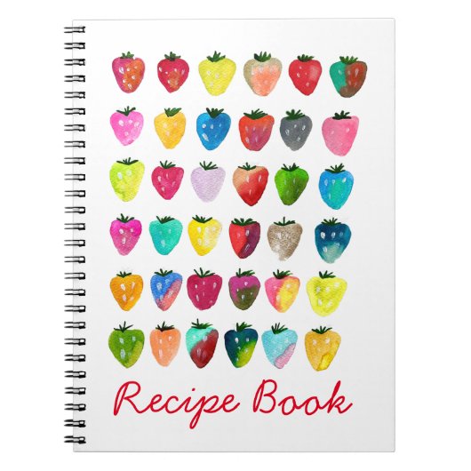 Erdbeersüße niedliches Fruchtrezept Notizblock (Vorderseite)
