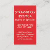 Erdbeerszene Visitenkarte (Rückseite)
