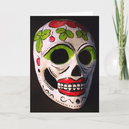 Erdbeertag der toten Maske Karte (Vorderseite)