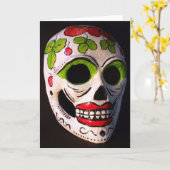 Erdbeertag der toten Maske Karte (Gelbe Blume)