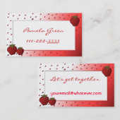 ErdbeerTelefonkarte Telefonnummerkarte (Vorne/Hinten)