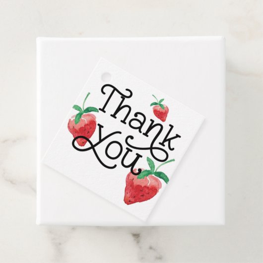 Erdbeerthema, erster Geburtstag, Kindergeburtstag Geschenkanhänger (Beispiel)