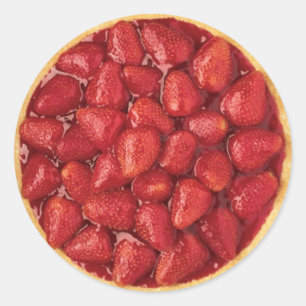 Erdbeertorte Runder Aufkleber