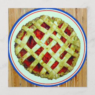 Erdbeertorten-Einladungskarte Einladung