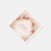 Erdbeerverliebte Hochzeitsdusche Serviette (Ecke)