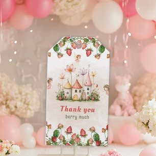Erdbeerverzauberter Feengarten Geburtstag Geschenkanhänger