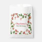 Erdbeerverzauberter Feengarten Geburtstag Geschenktütchen (Vorderseite)