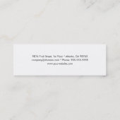 ErdbeerVisitenkarte Mini Visitenkarte (Rückseite)